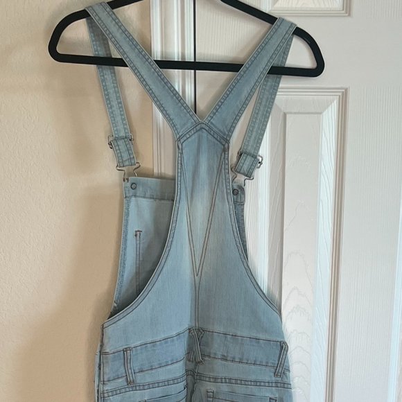ChiQle Denim Architect Overalls Women's Light Blue Denim Jumpsuit - Small - Picture 7 of 8